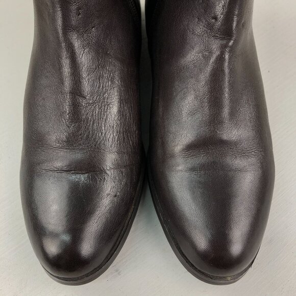 Canal Grande Women's Size 37 Pauline Dark Brown Red Side Zip Ankle Booties 13627 - Picture 5 of 16